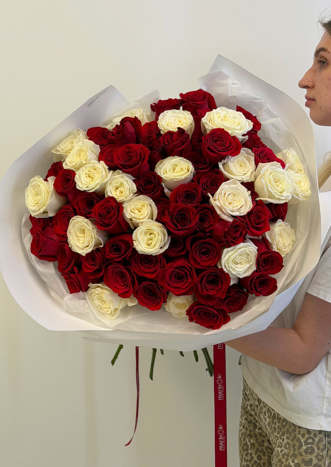 Cupid’s Mix - Red & White Roses