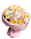 Blush affair - hydrangea, roses, chrysanthemums