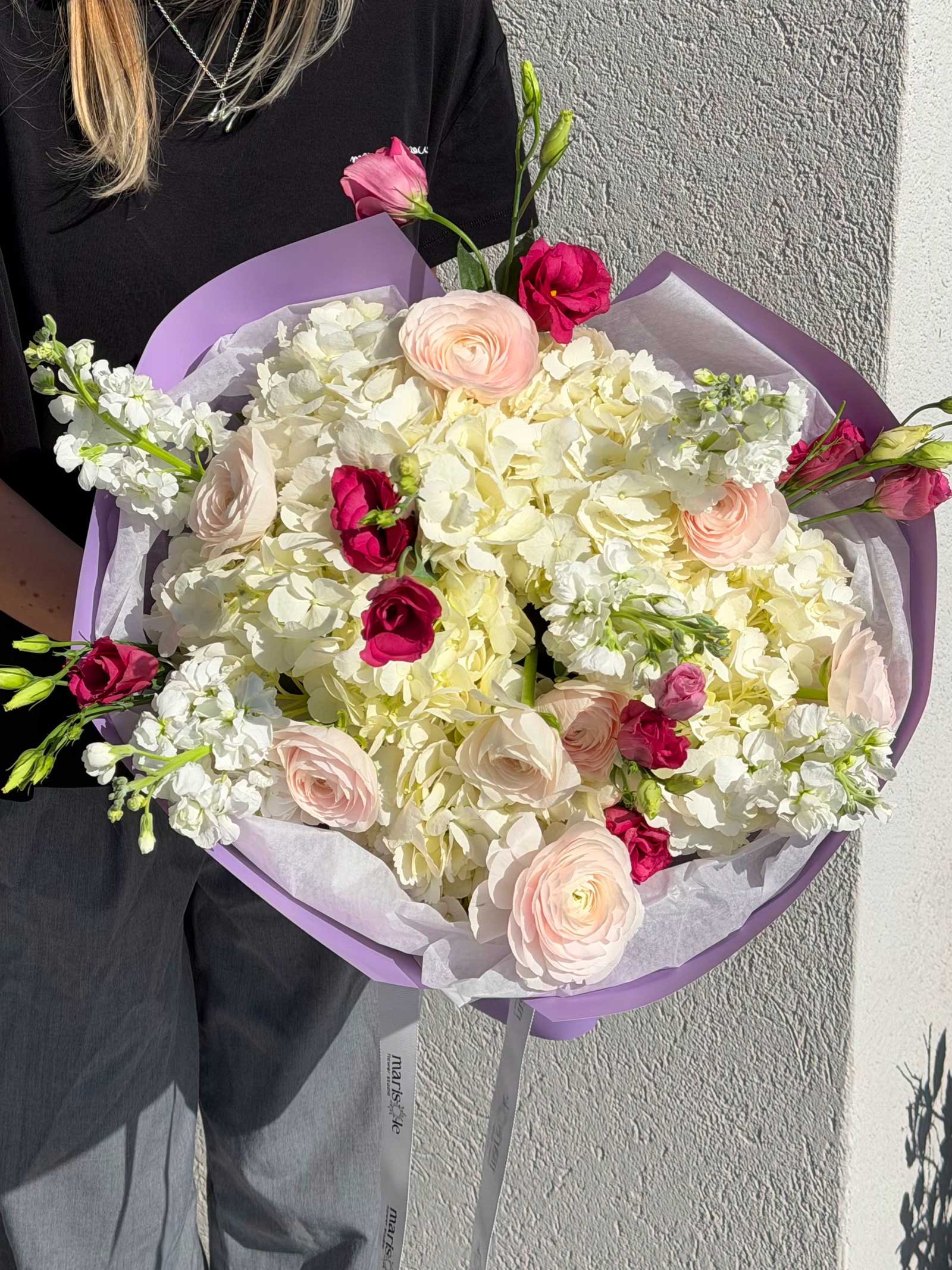 Lilac Fantasy - hydrangea, eustoma, ranunculus, stock