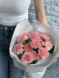 Rosy Cloud - 12 pink carnations