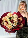 Ember Light Bouquet - Hydrangea, French Roses, Garden Roses, Chrysanthemums, Chamomile