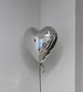 Silver Heart Balloons