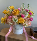Pink Lemonade Box - Garden Roses, Ranunculus, Hydrangeas, Stock, Chamomile