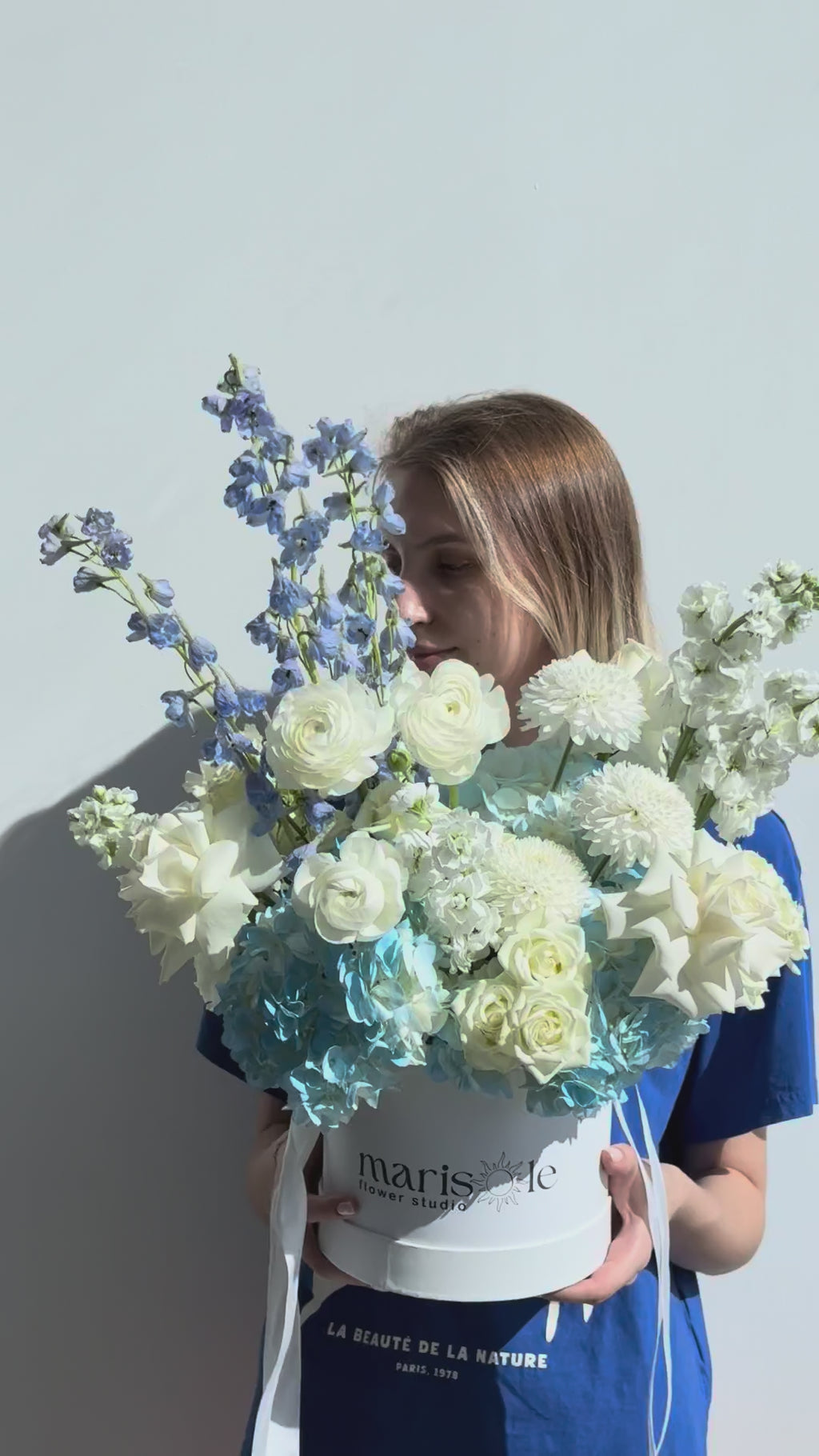 Little Gentlemen Box - Ranunculus, Hydrangeas, Delphinium & French Roses