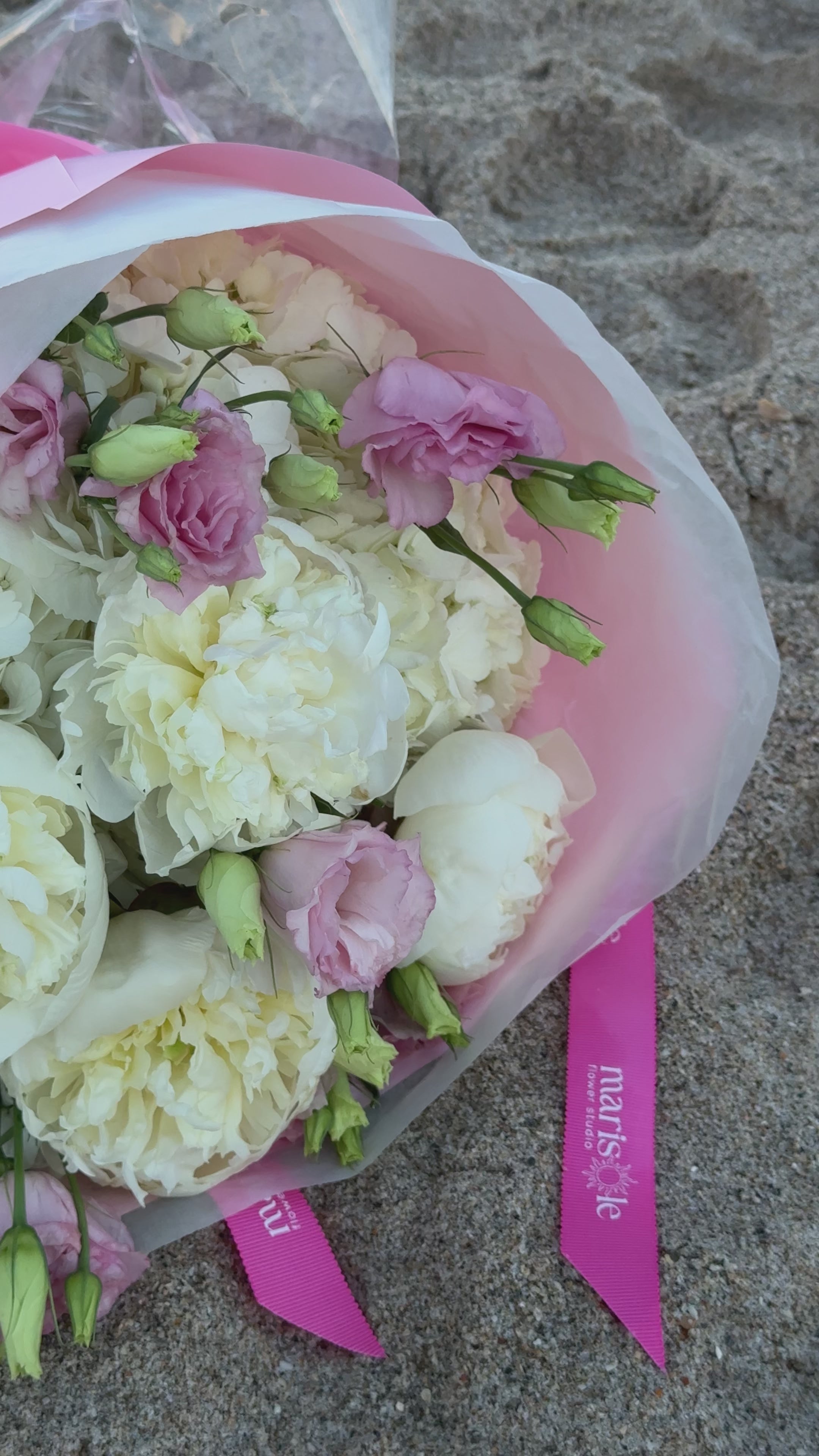 Milky Blush Bouquet - Hydrangeas, Peonies, Eustoma