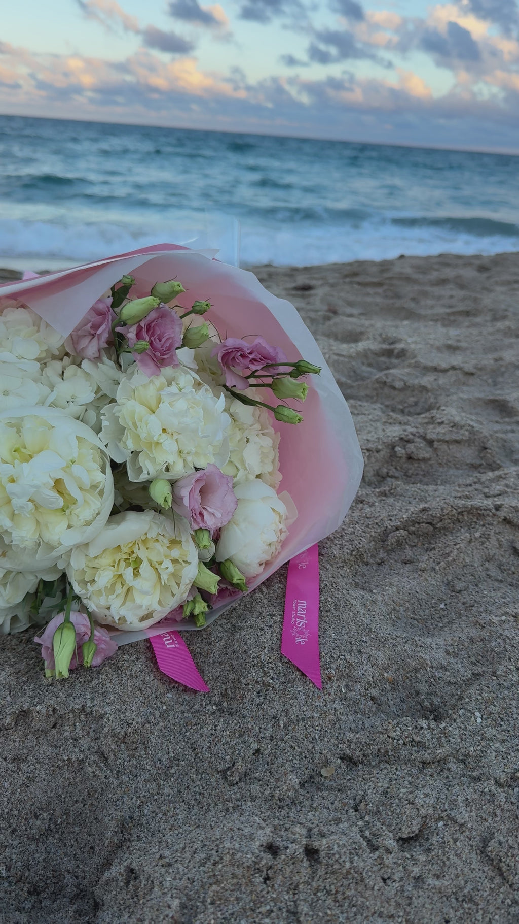 Milky Blush Bouquet - Hydrangeas, Peonies, Eustoma