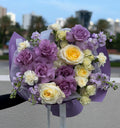 Purple Secret - Hydrangea, French Roses, Garden Roses, Spray Roses, Carnations, Stock