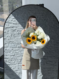 Sunny Crush – Sunflowers, Roses, Viburnum, Ranunculus, Craspedia